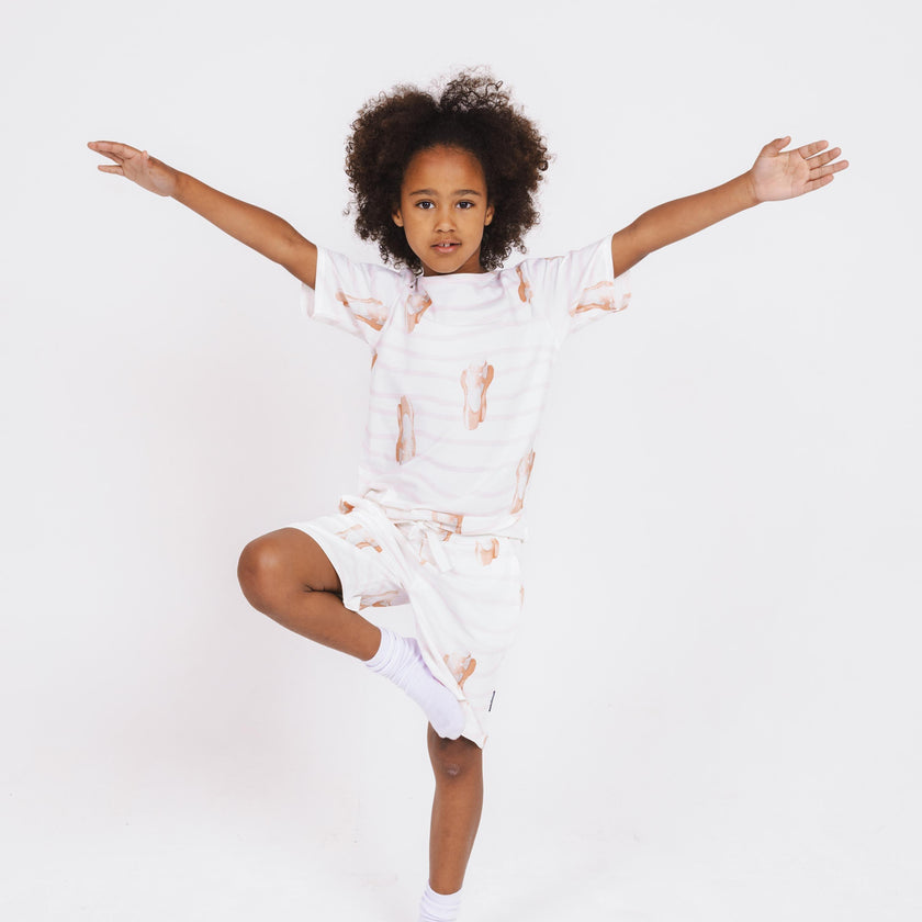 Ballerina T-Shirt und Shorts Set für Kinder