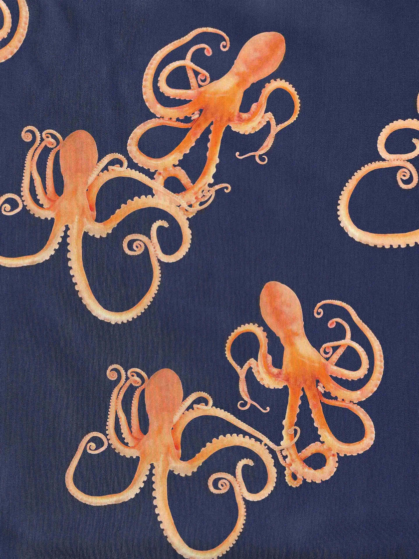 Oktopus-Kleid mit kurzen Ärmeln für Damen