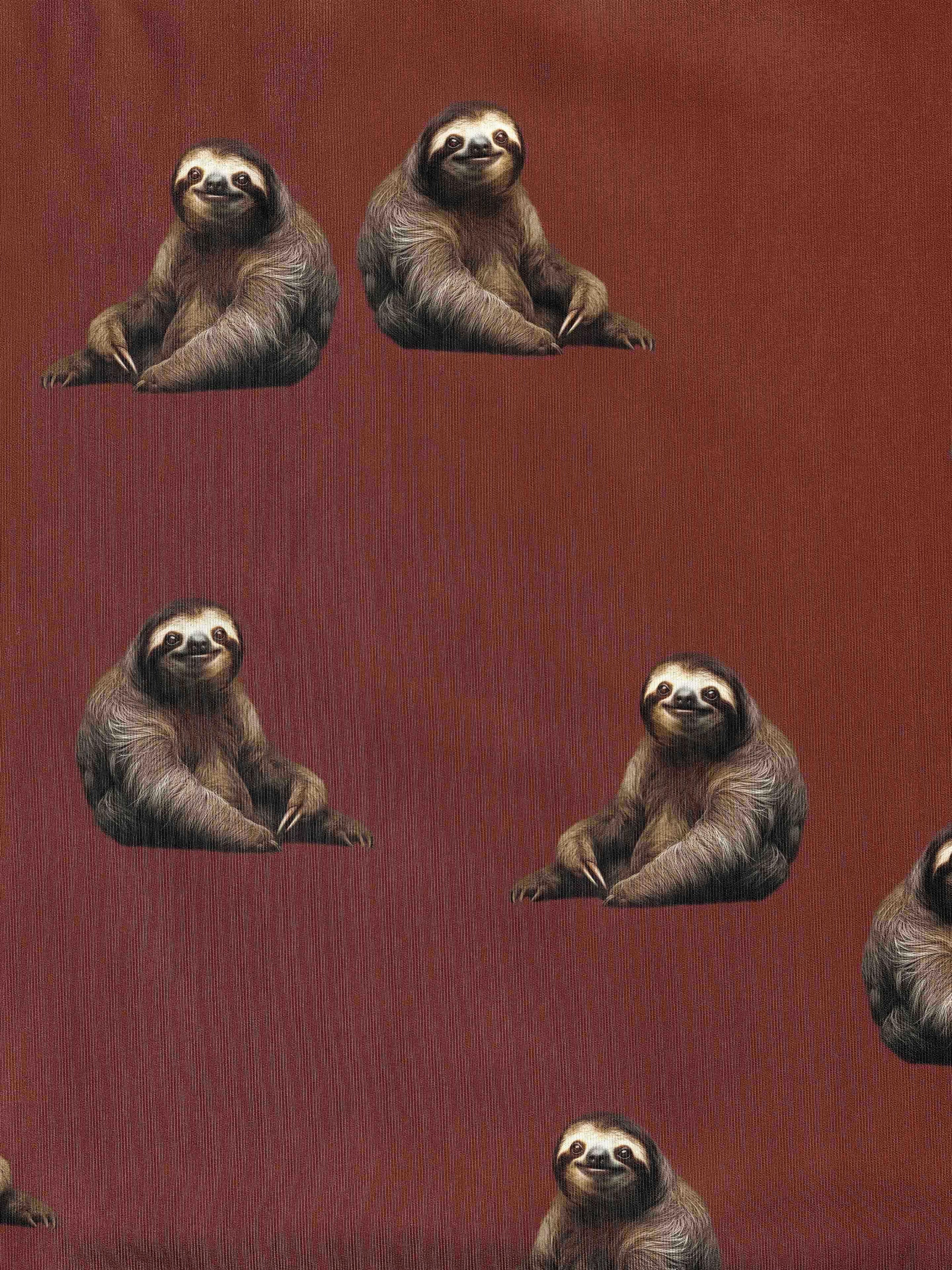 Sloths on a darkred background