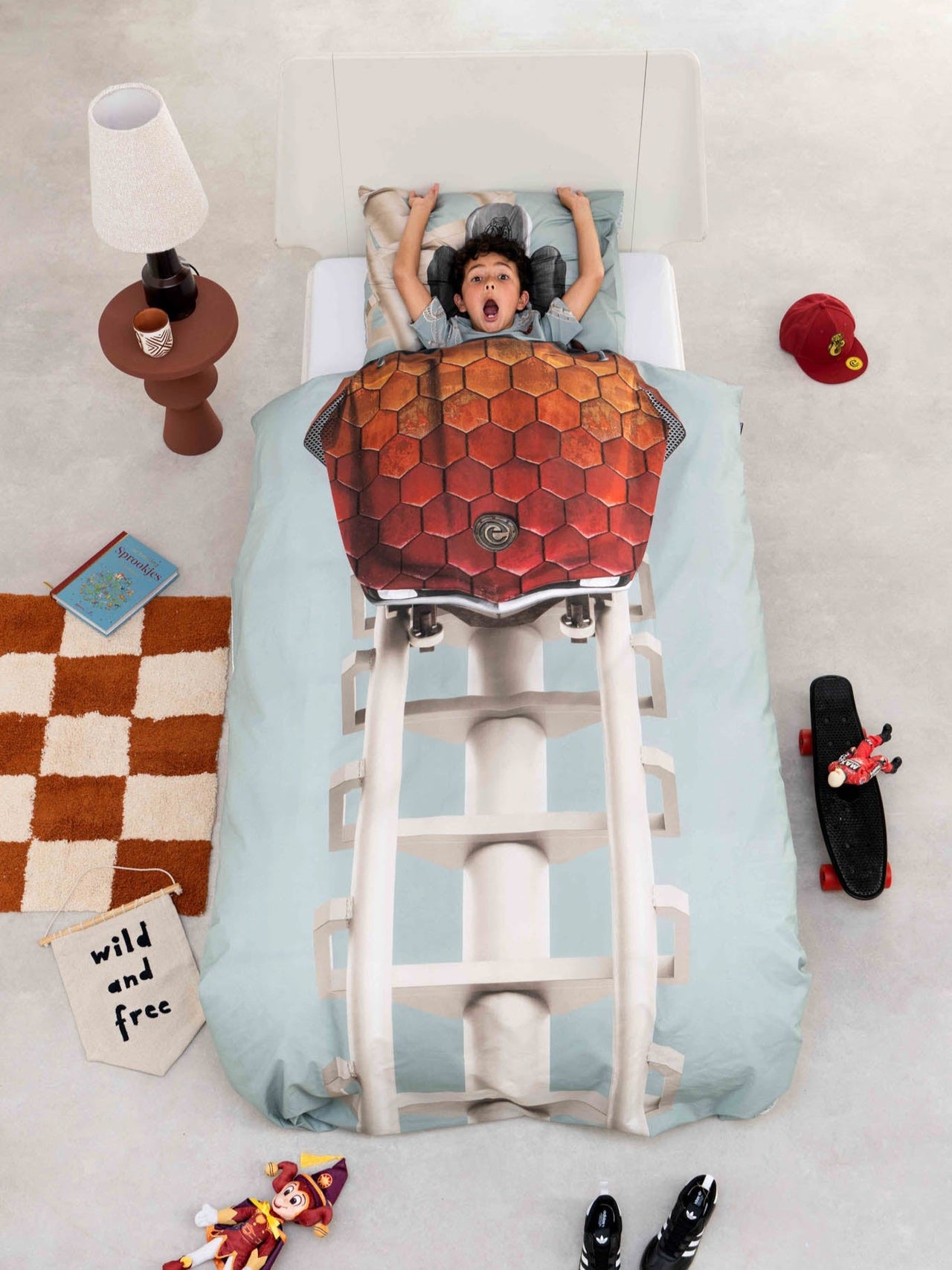 Labradoodle bedding aerial view