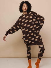 Sleeping Deer Sweater dress und Legging set Women