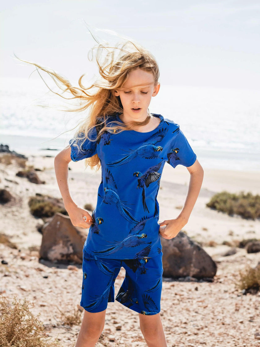 Blue Parrot Shorts Kids