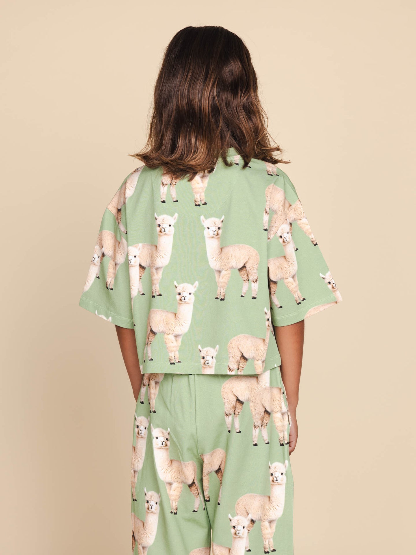 Alpaca Meadow Cropped T-Shirt Kids - SNURK