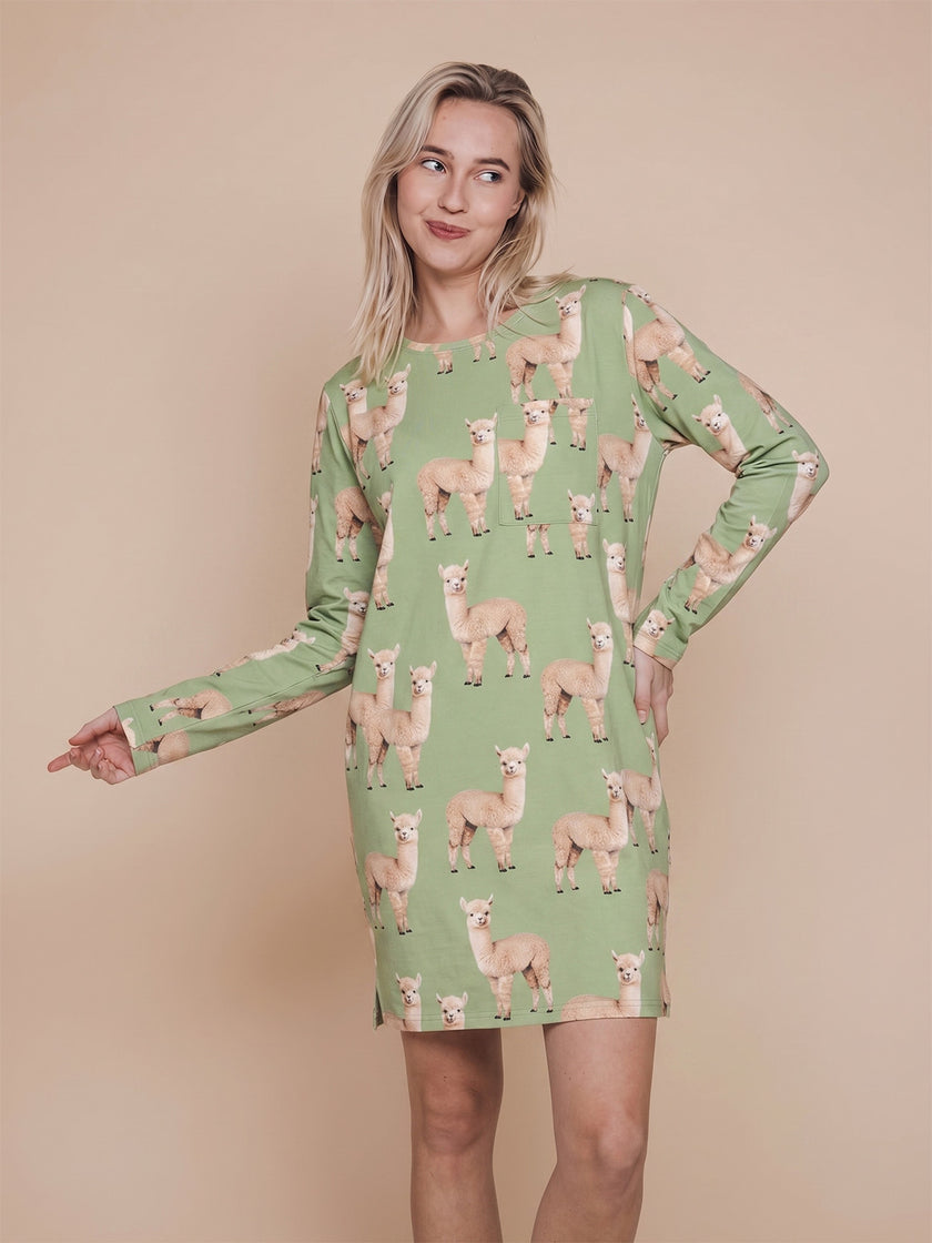 Alpaca Meadow Long Sleeve Dress Dames