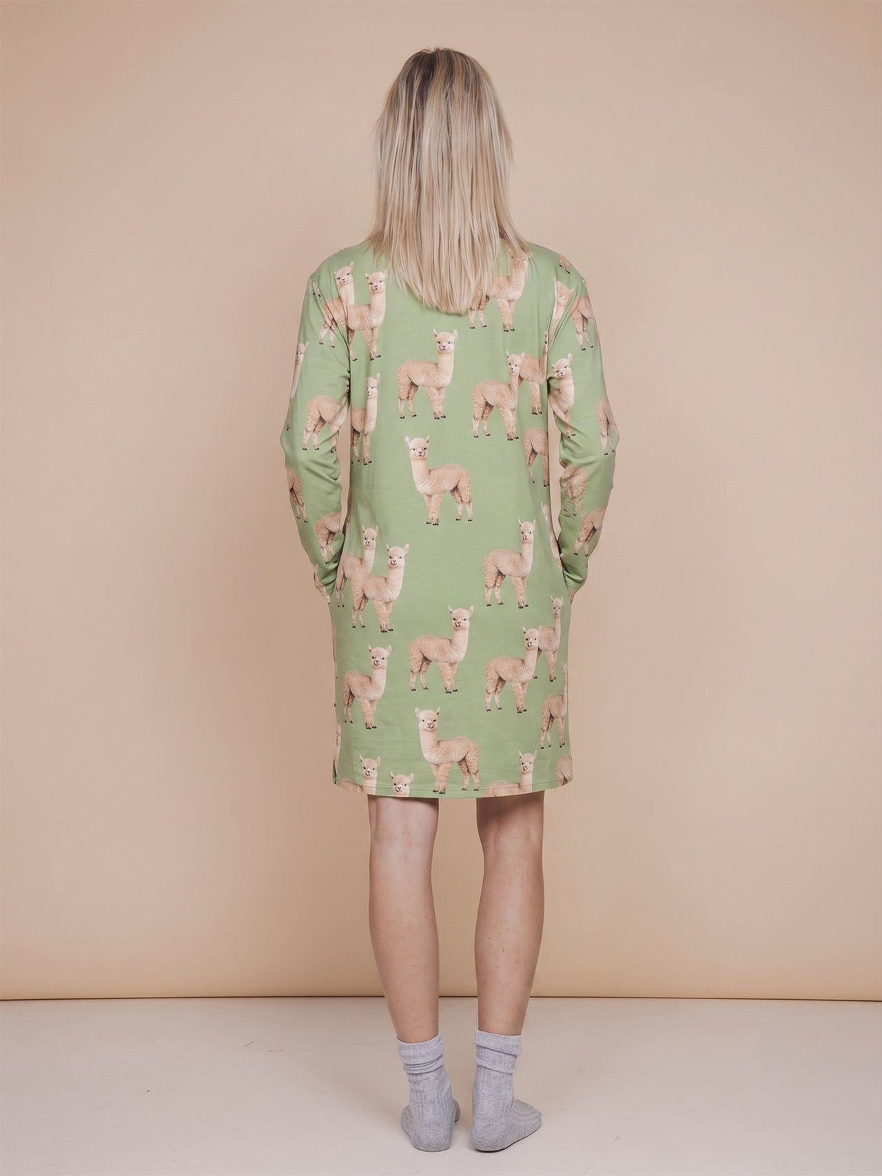 Alpaca Meadow Long Sleeve Dress Dames