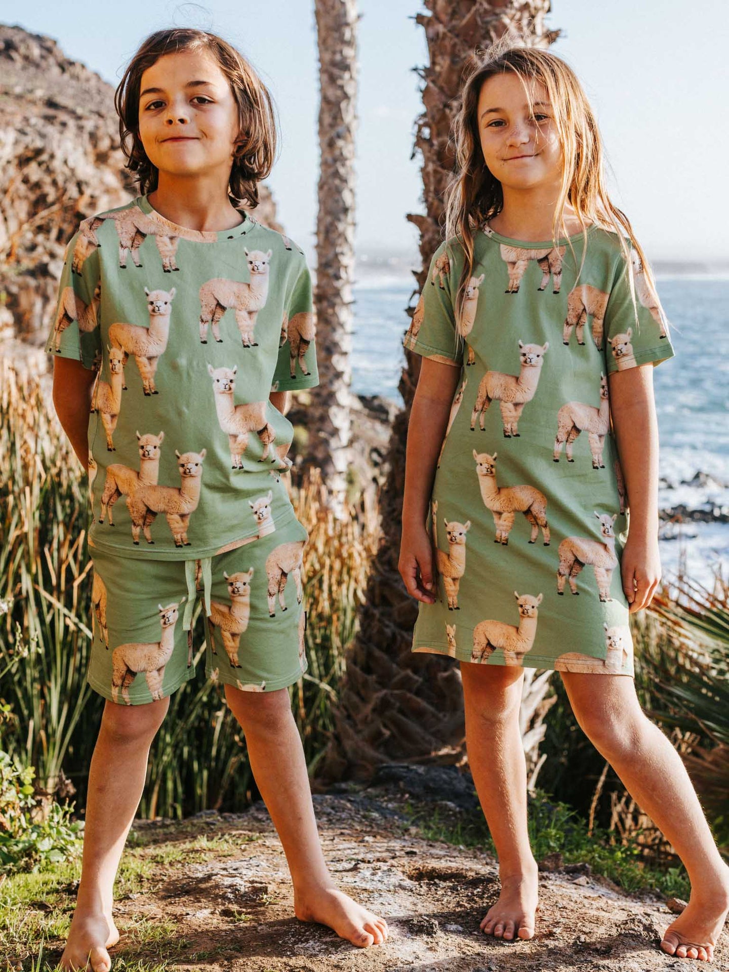 Alpaca Meadow T-shirt en Shorts set Kids