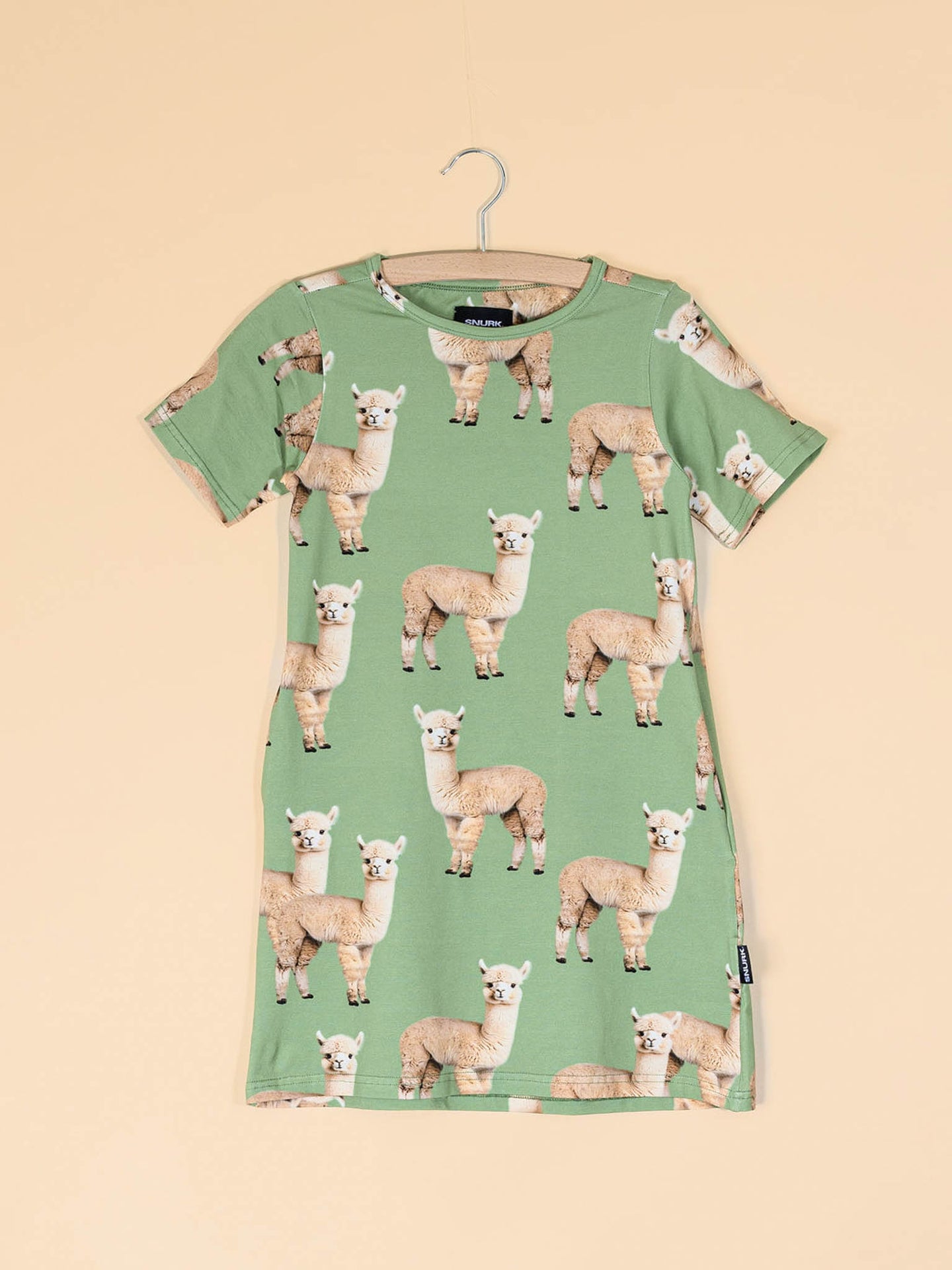 Alpaca Meadow T-shirt Dress Kids - SNURK