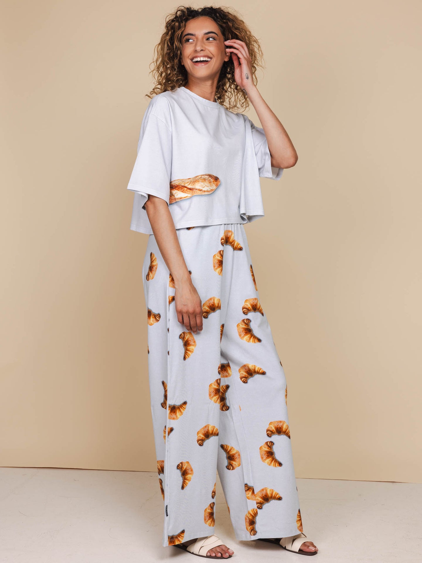 Baguette Cropped T-shirt en Wijde broek set Dames - SNURK