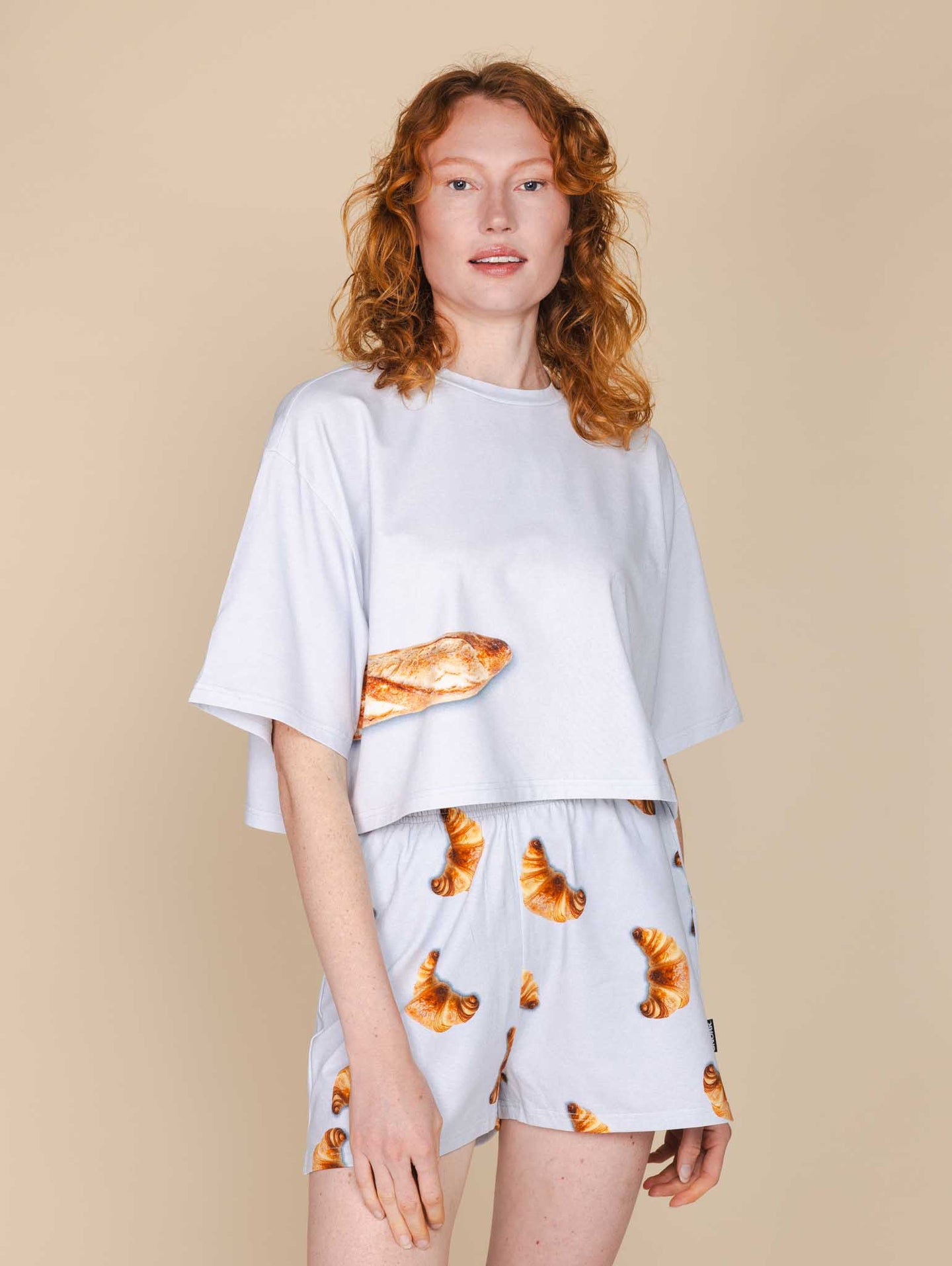 Baguette Cropped T-shirt en Shorts set Dames - SNURK