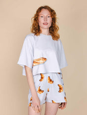Baguette Cropped T-shirt en Shorts set Dames