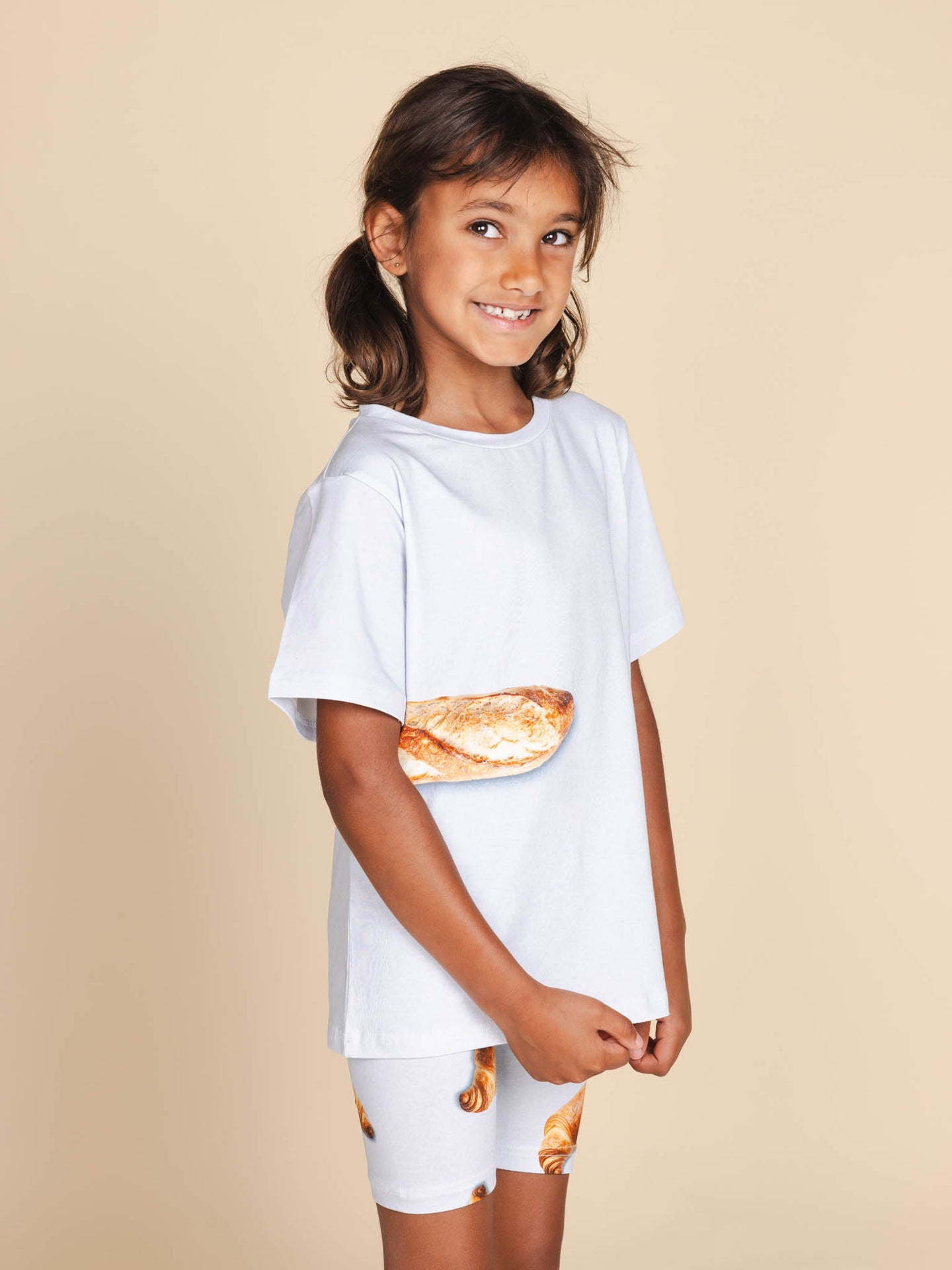 Baguette T-shirt en Bikershorts set Kids - SNURK