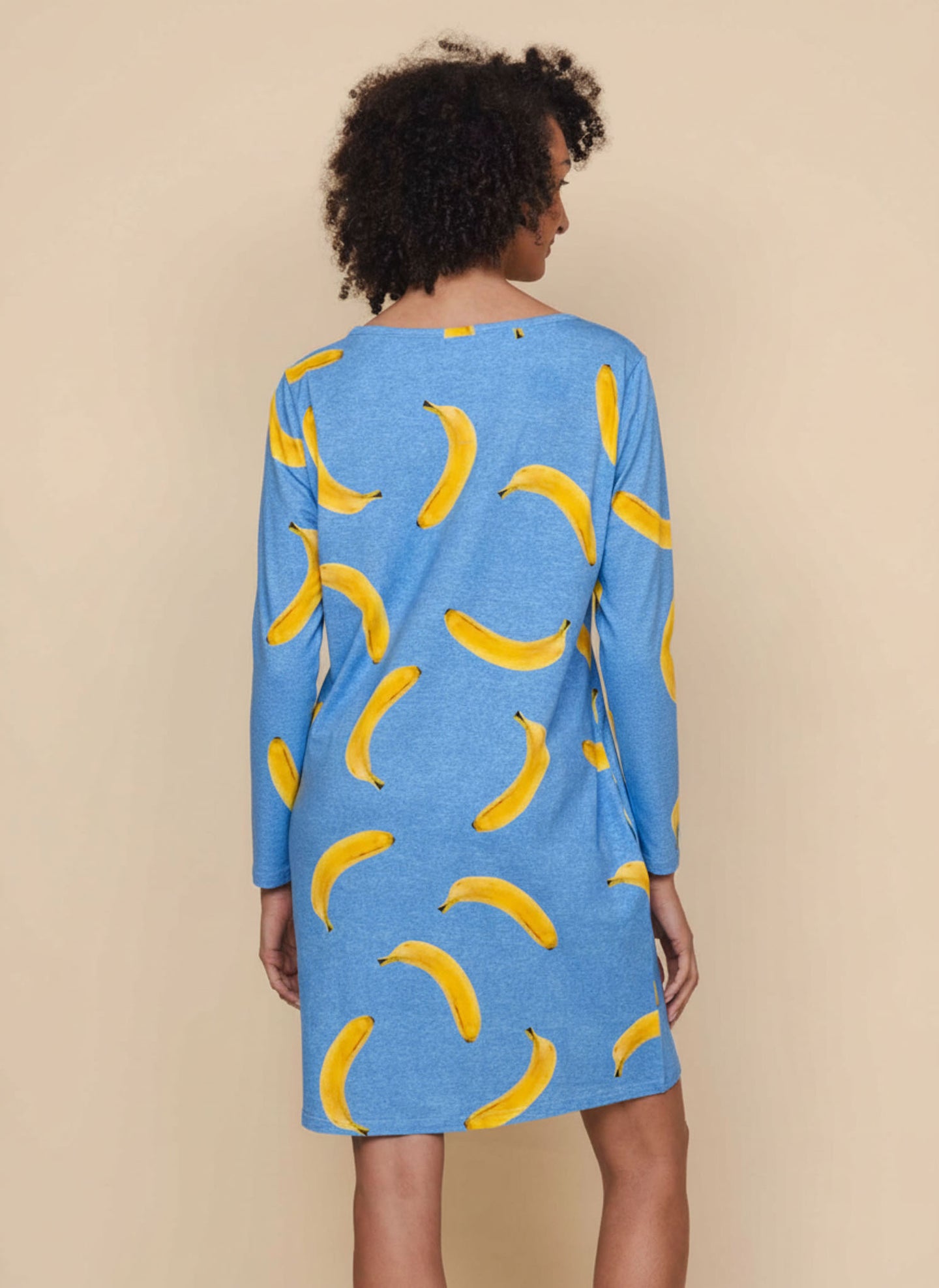Banana Blue Long Sleeve Dress Dames