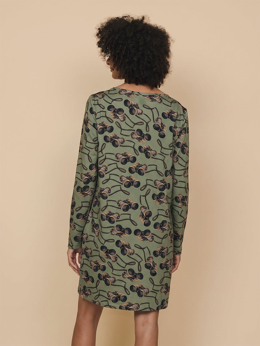 Binoculars Long Sleeve Dress Women