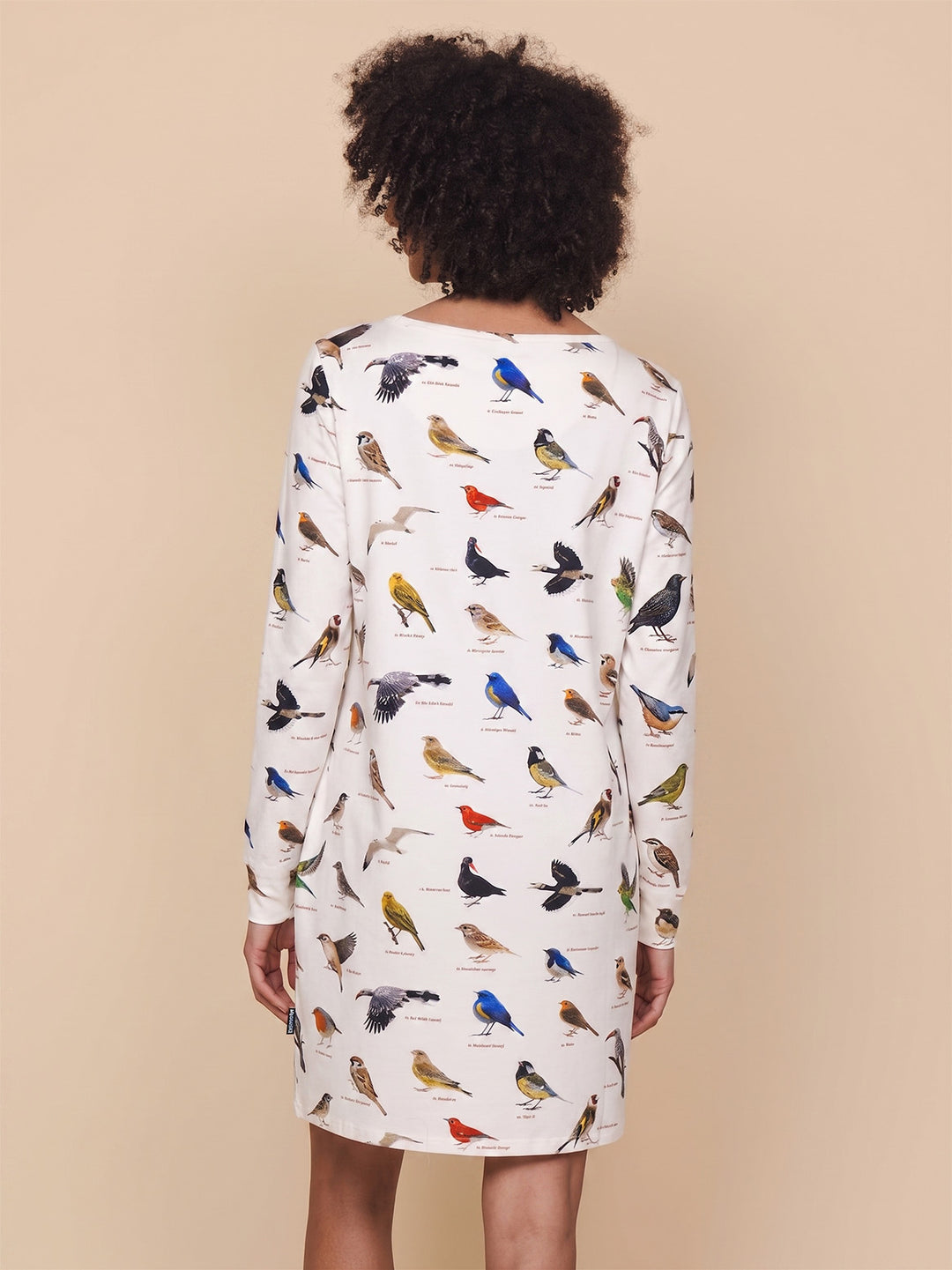 Bird Watching Long Sleeve Dress Dames