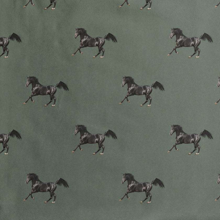 Black Horses Green Shorts Heren