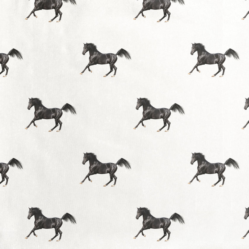 Black Horses White T-shirt Dress Kids