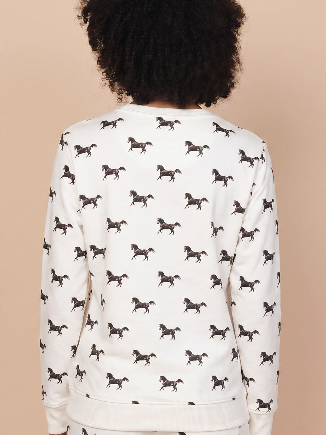 Black Horses White Sweater Women