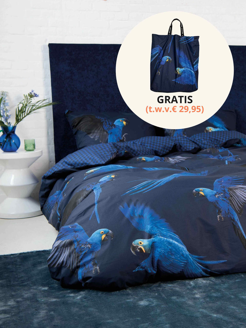 Blue Parrot duvet cover set