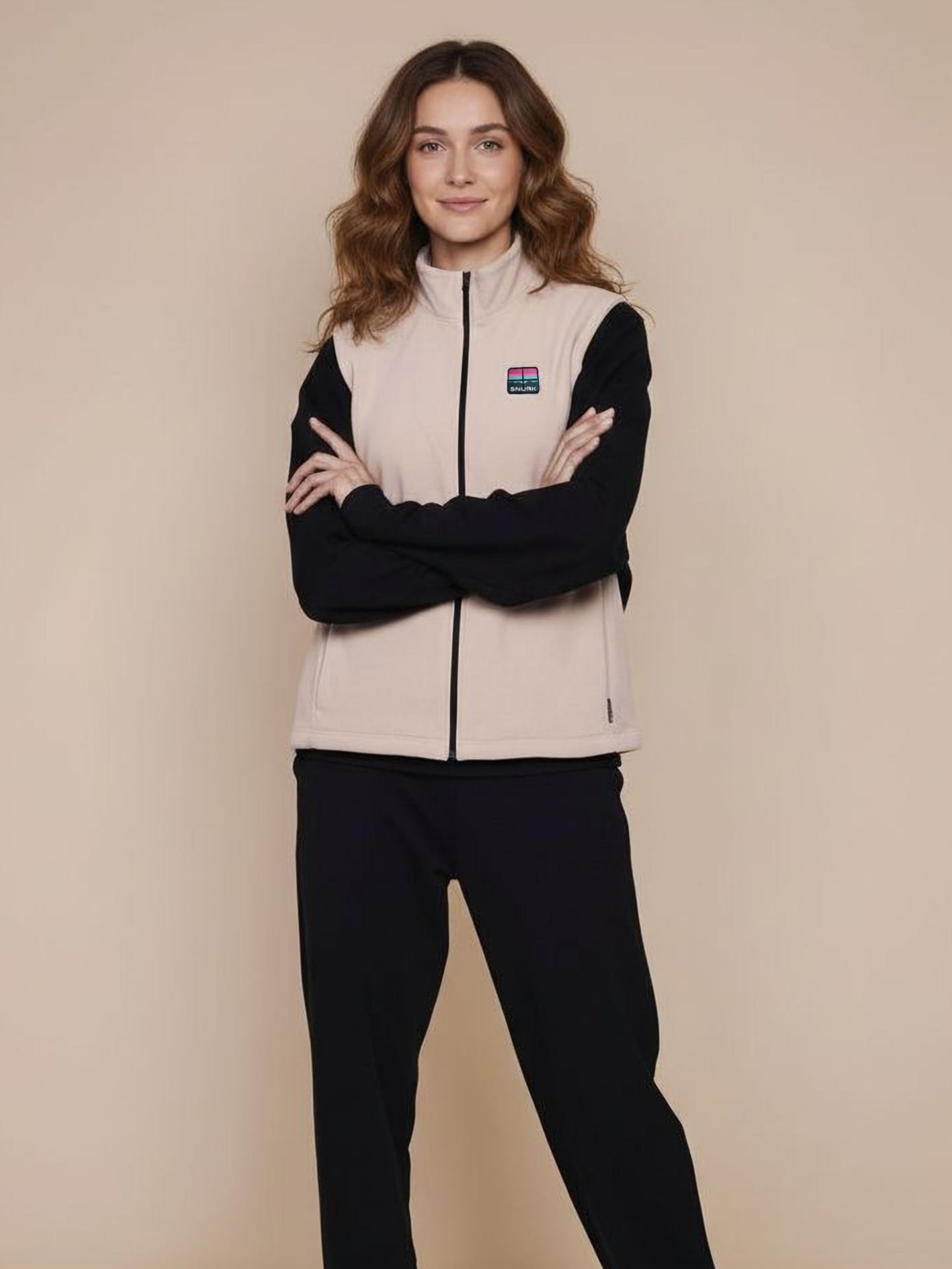 Camel Beige Fleece Bodywarmer