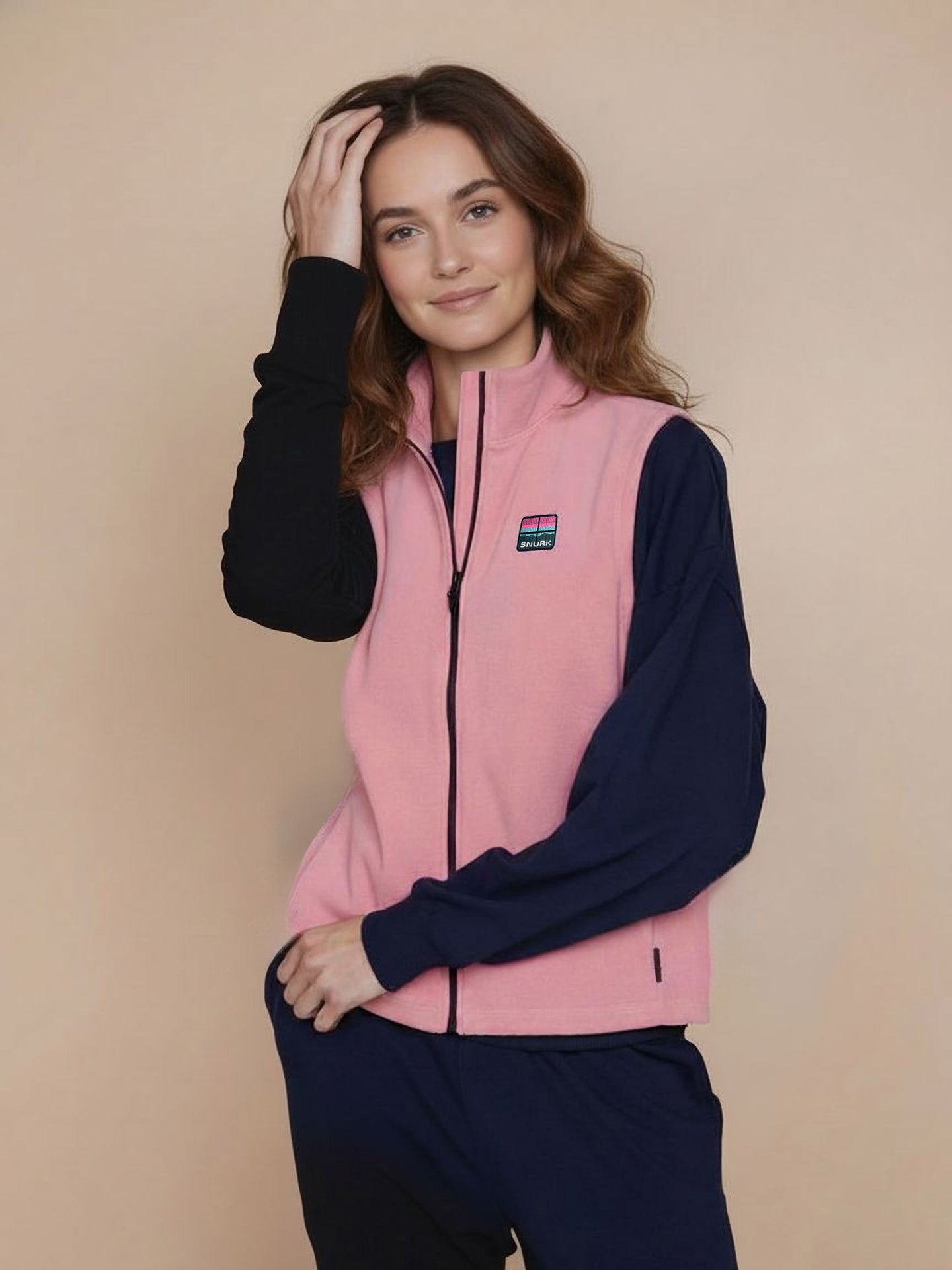 Dusty Pink Fleece Bodywarmer