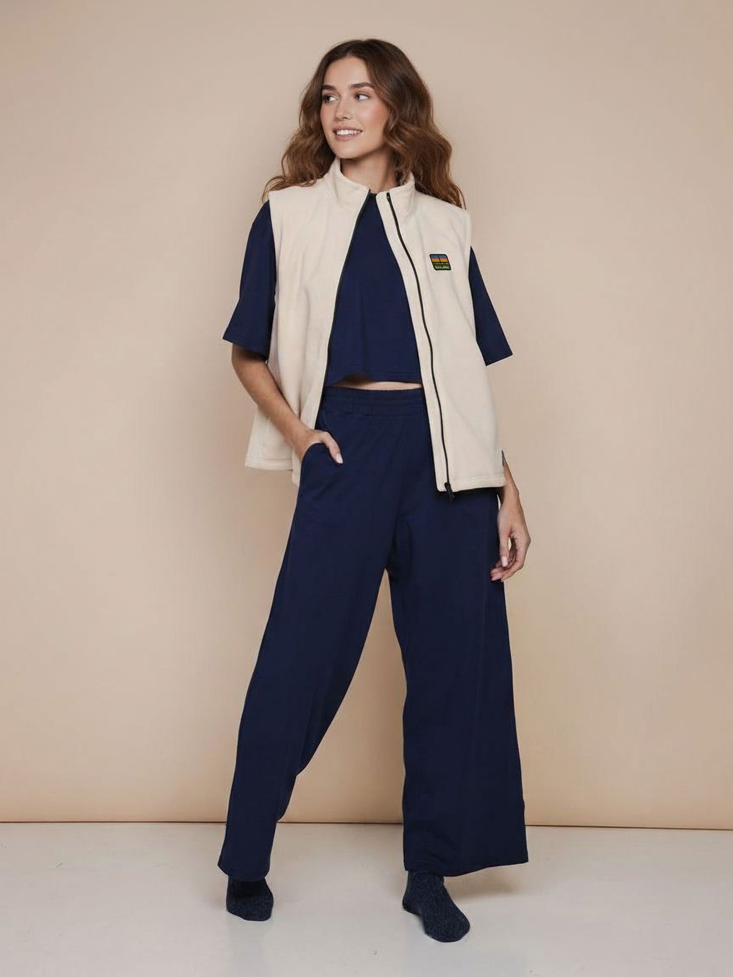 Light Beige Fleece Bodywarmer