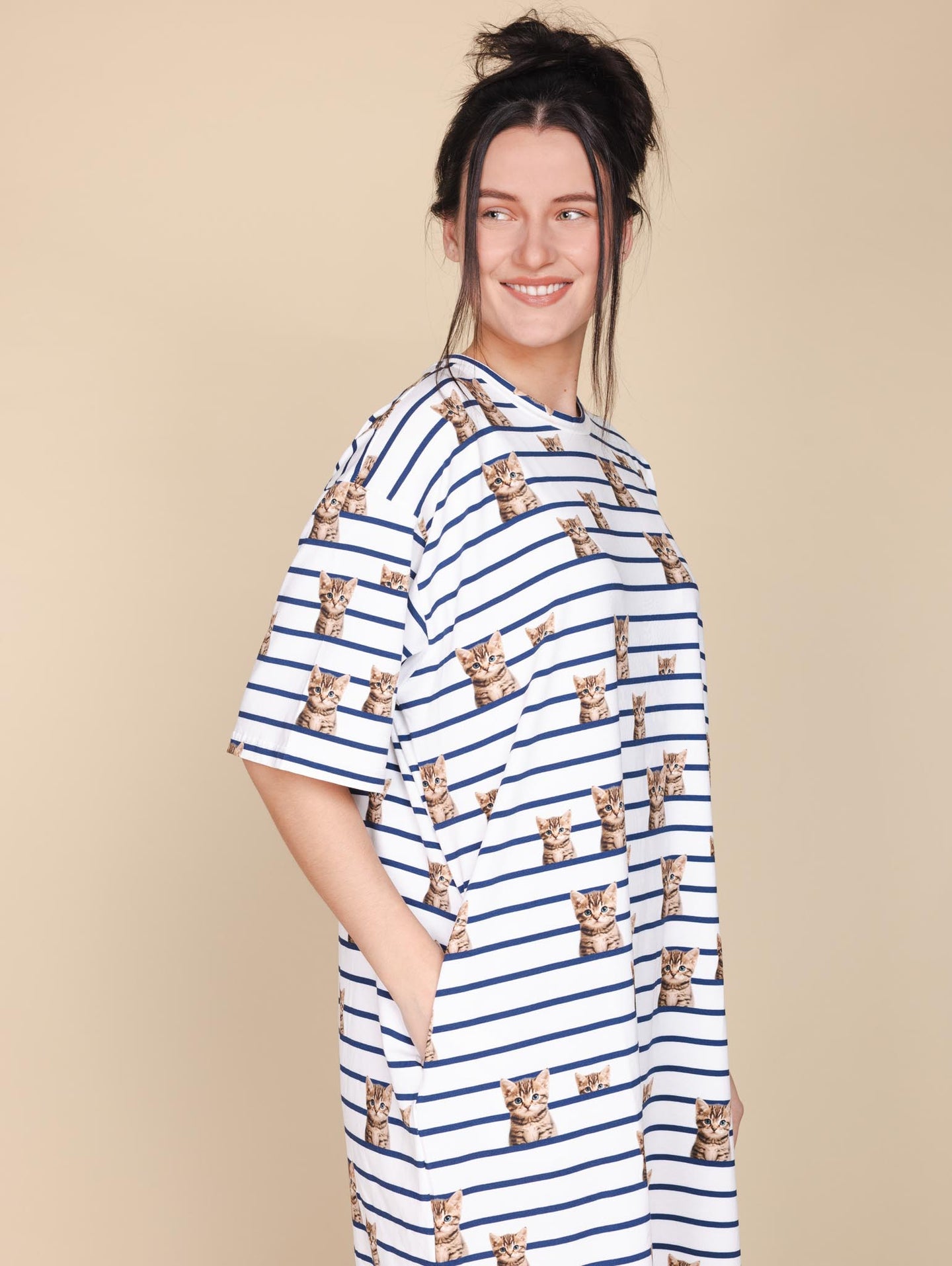 Bonjour Kitty Relaxed Tee Dress Dames