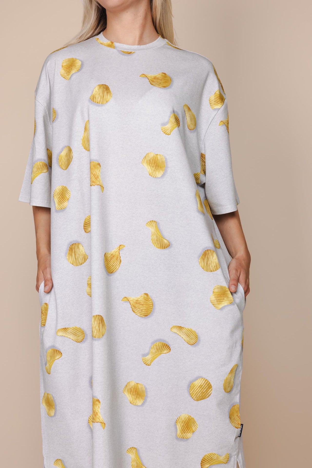 Chips Relaxed Tee Dress Dames - SNURK