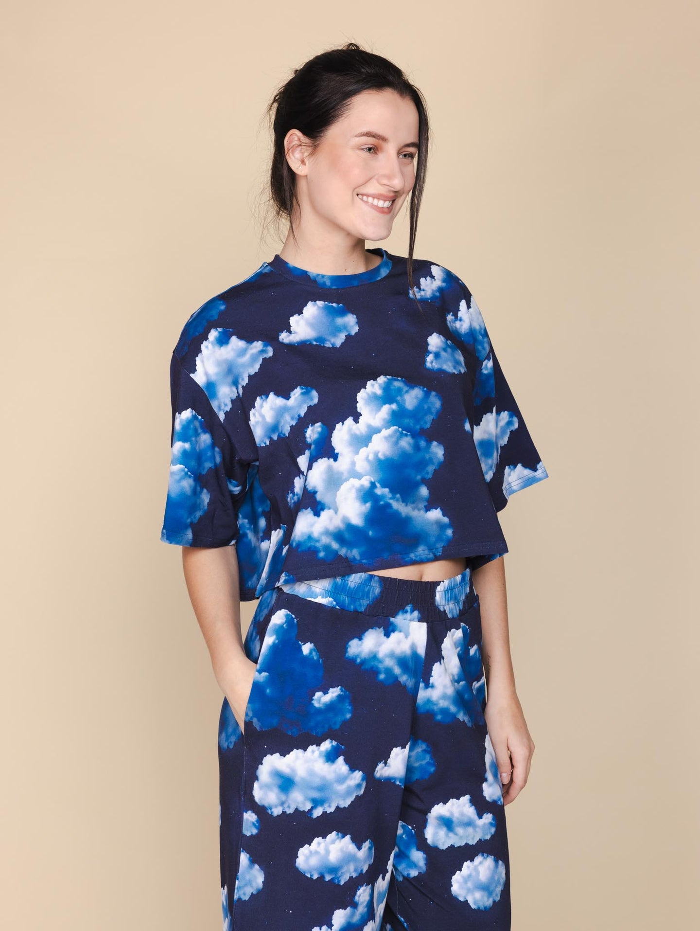 Cloudburst Cropped T-Shirt Women