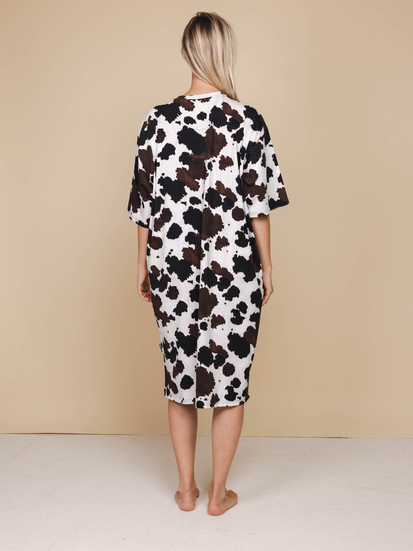 Cow Relaxed Tee Dress Dames - SNURK