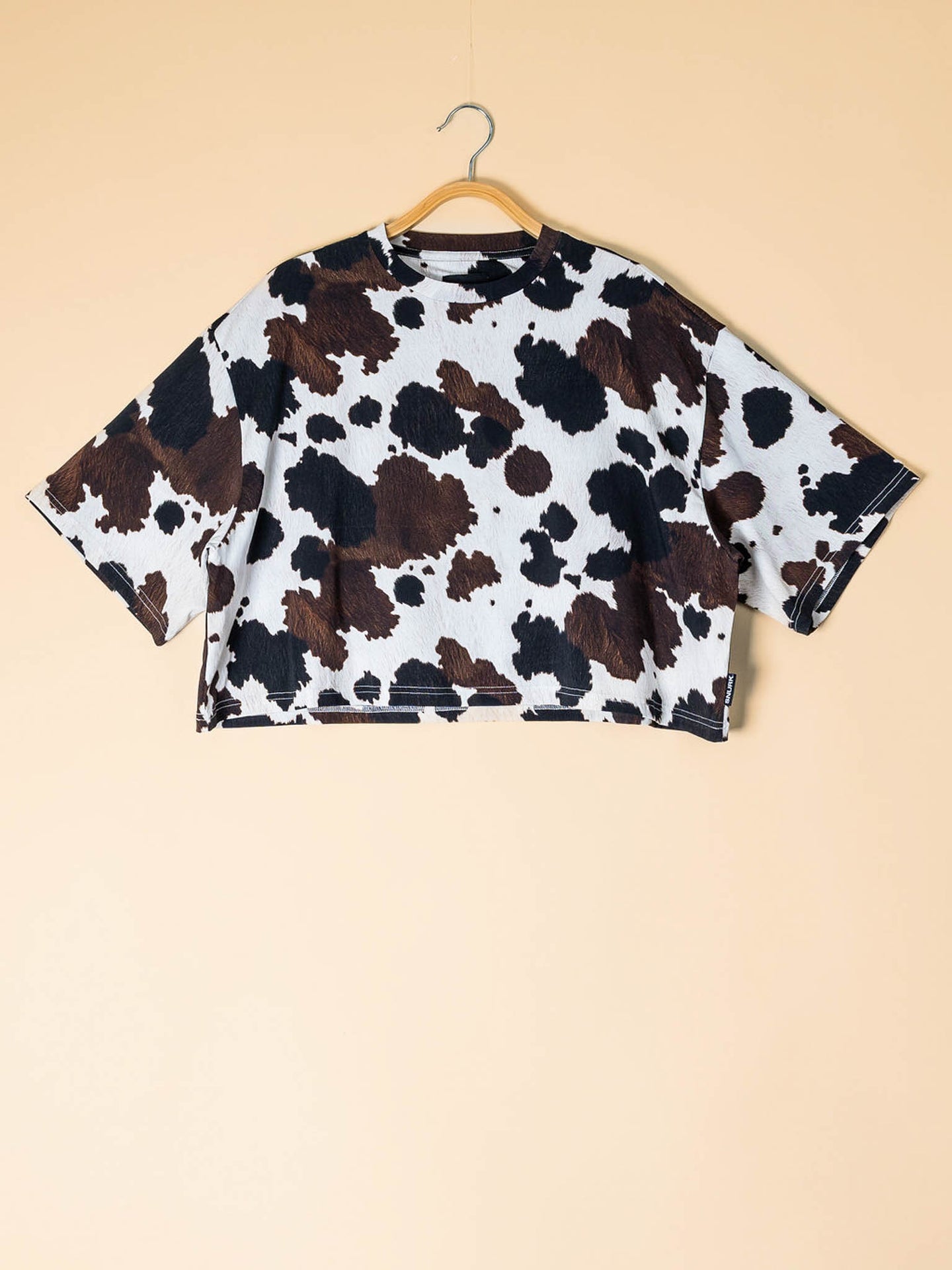 Cow Cropped T-Shirt Dames - SNURK
