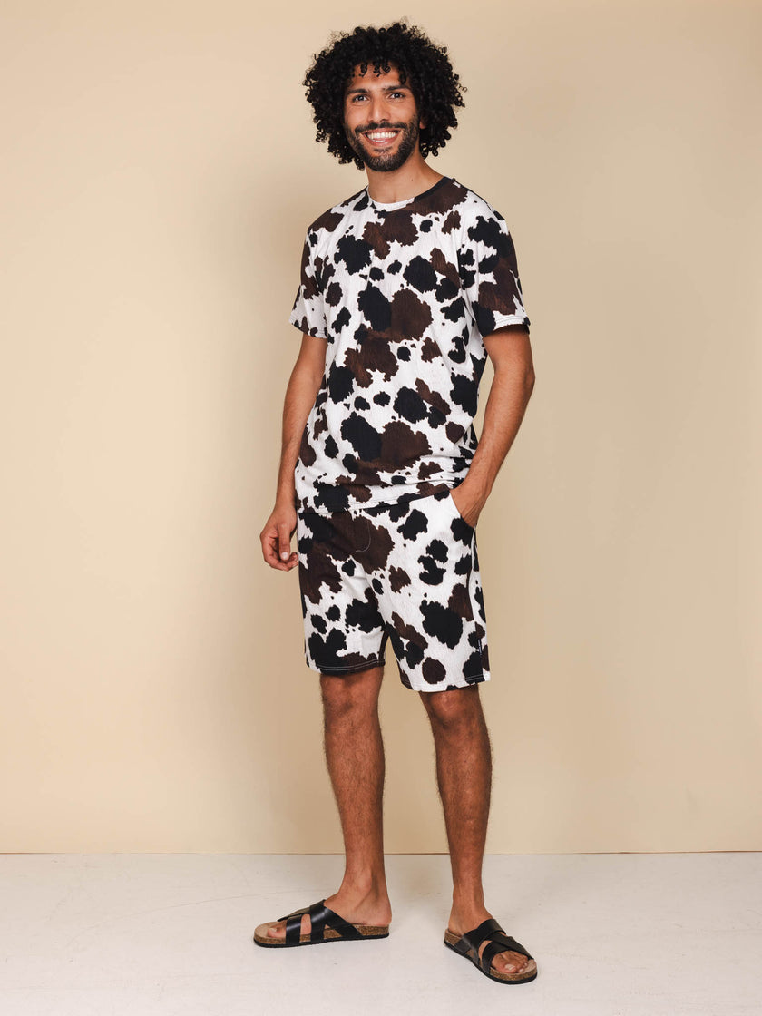 Cow T-shirt en Shorts set Heren