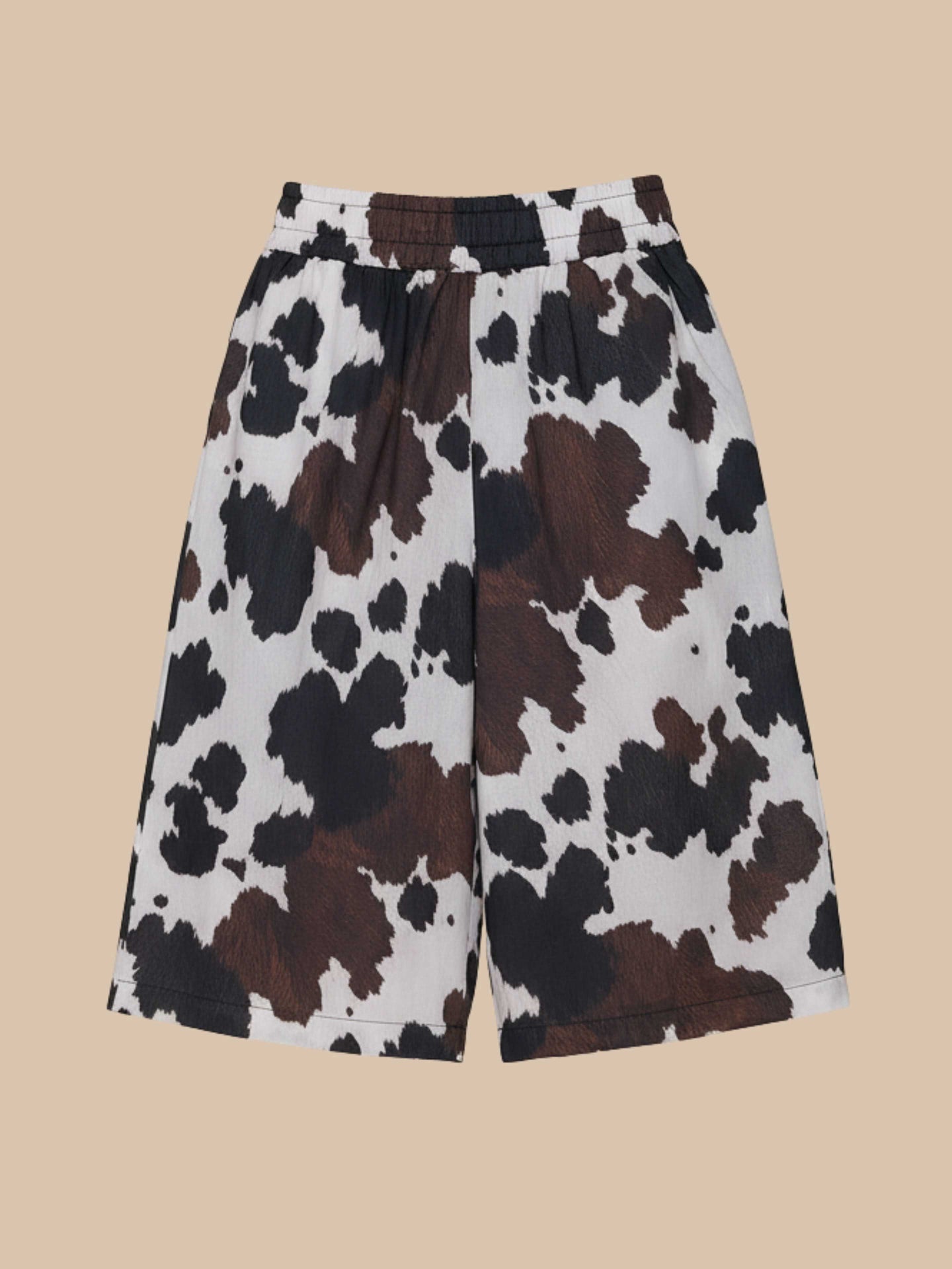 Cow wide legged shorts