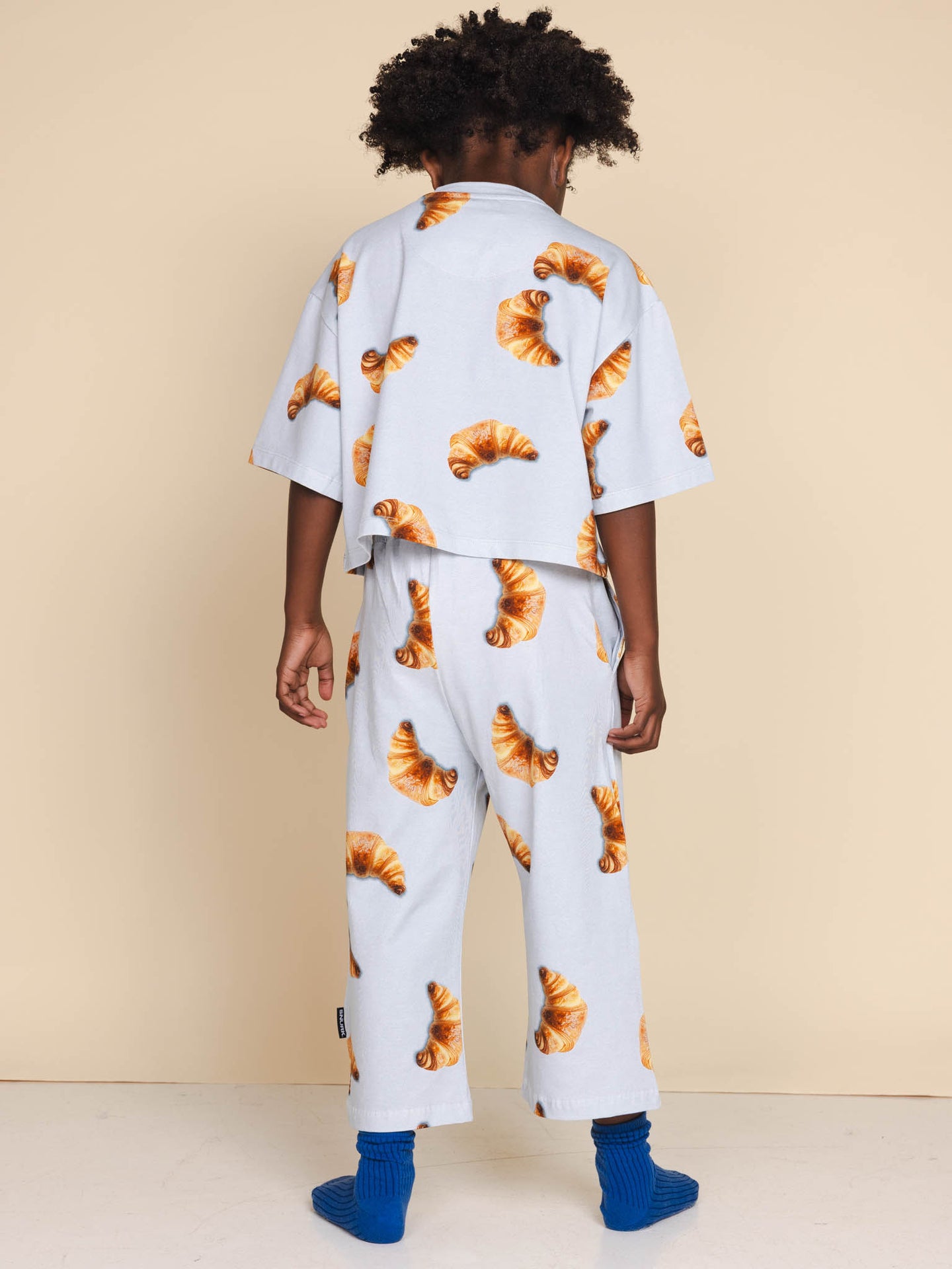 Croissants Cropped T-shirt en Wijde broek set Kids - SNURK