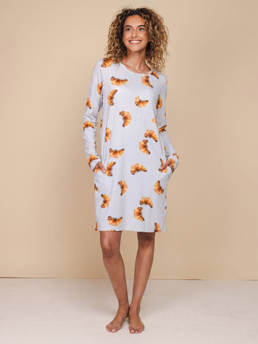 Croissants Long Sleeve Dress Dames