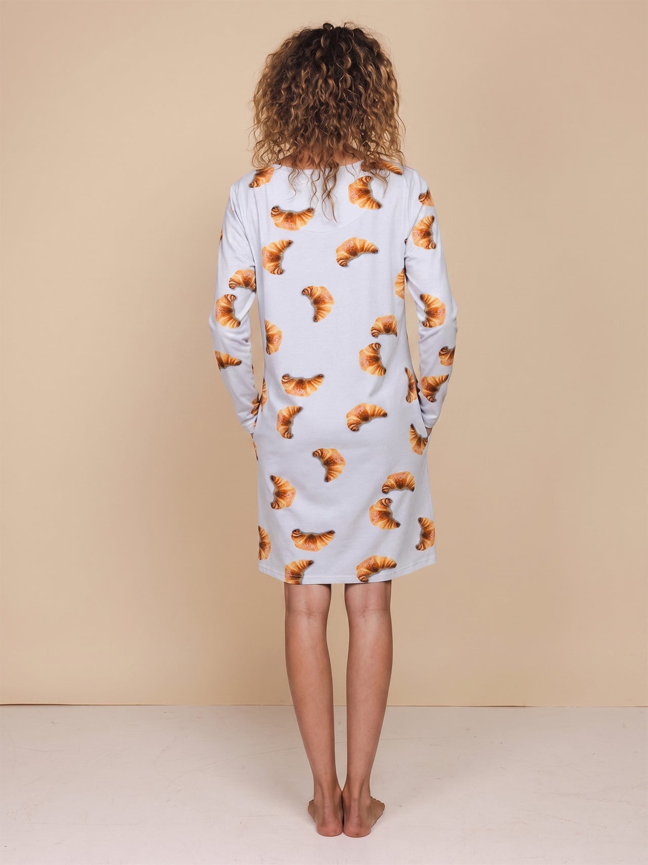 Croissants Long Sleeve Dress Women