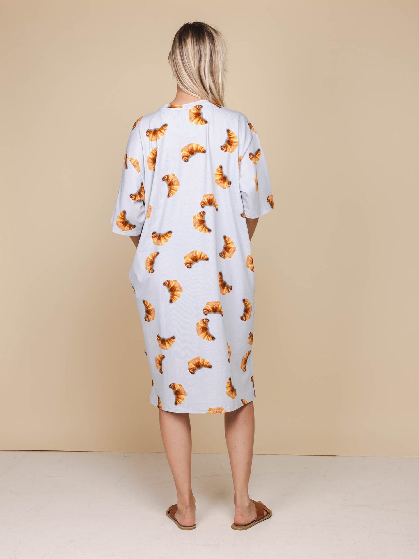 Croissants Relaxed Tee Dress Dames - SNURK