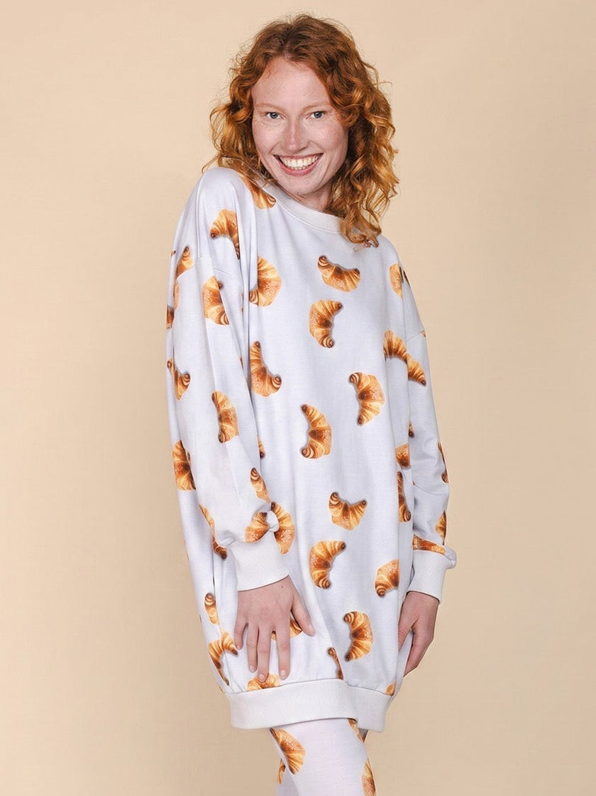 Croissants Sweater Dress Women