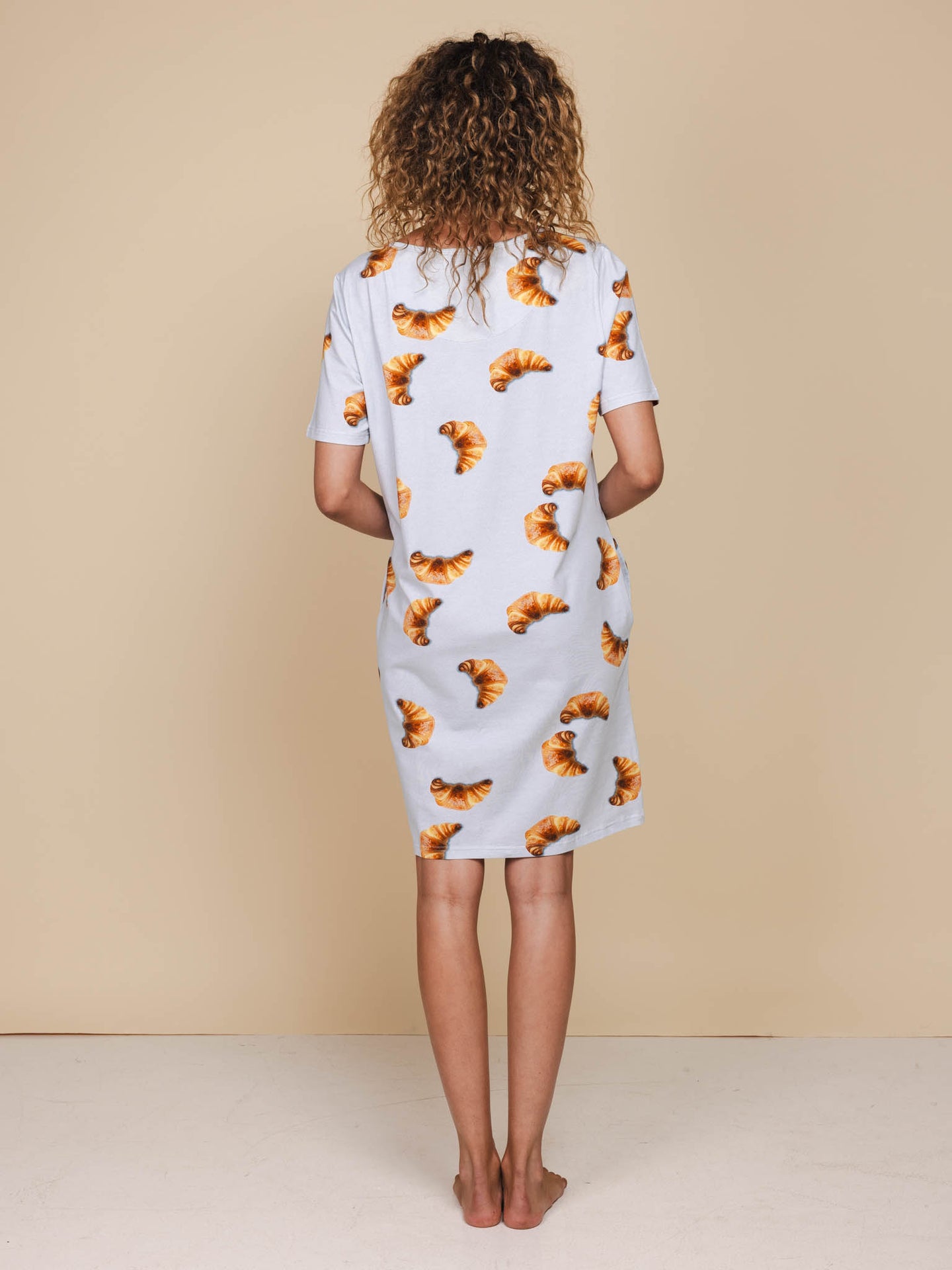 Croissants T-shirt Dress Dames - SNURK