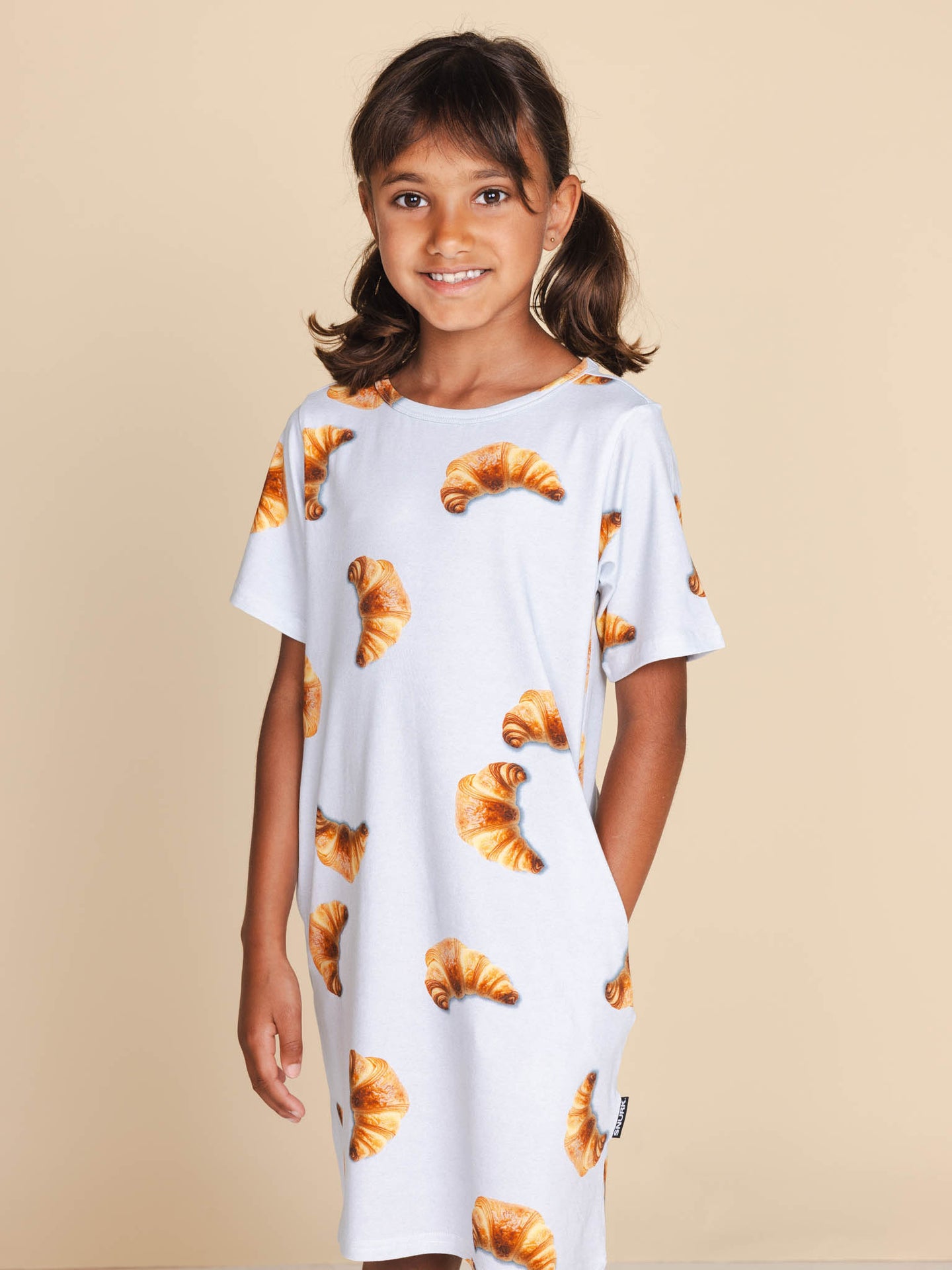Croissants T-shirt Dress Kids - SNURK