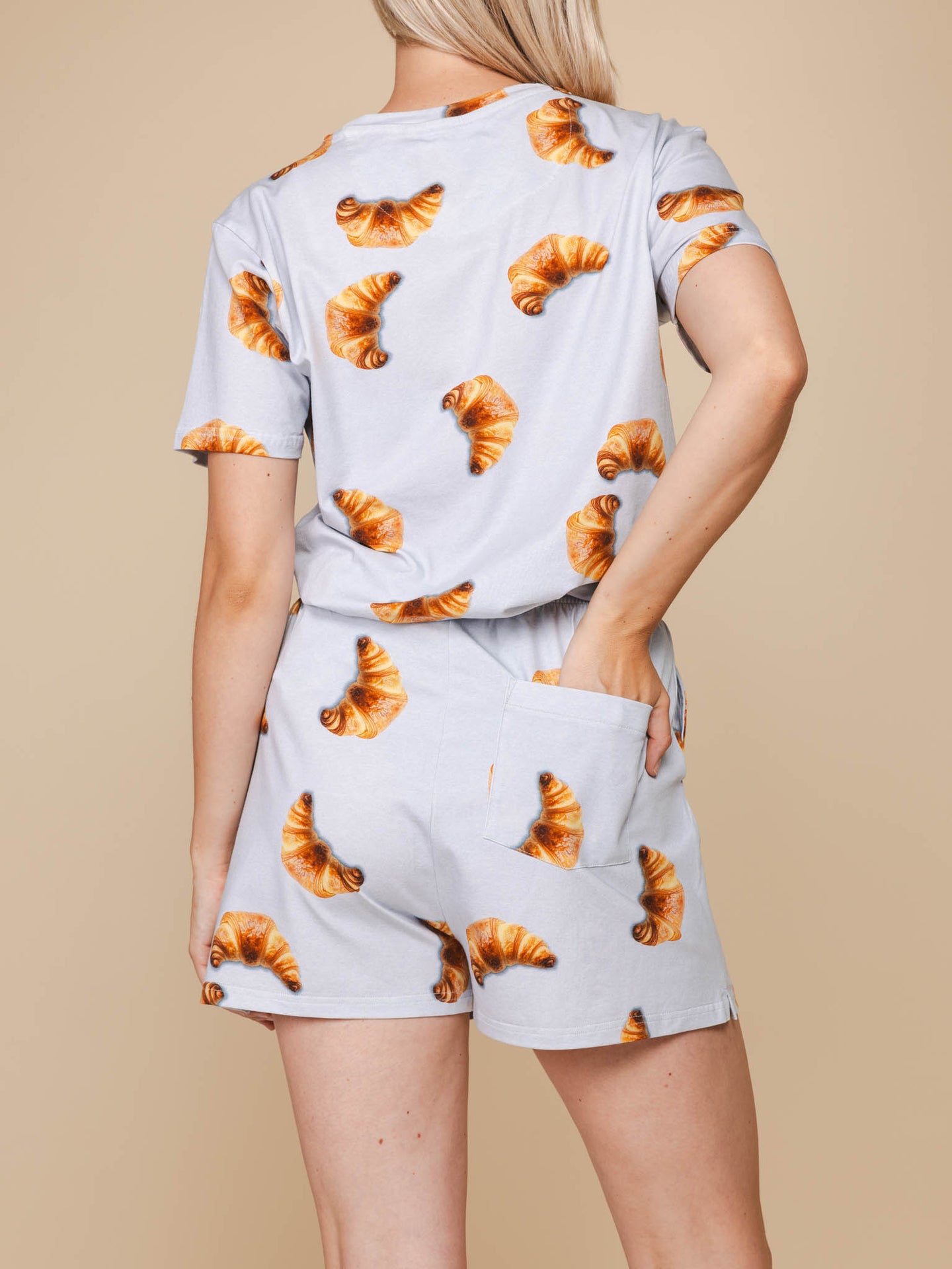 Croissants T-shirt en Shorts set Dames - SNURK