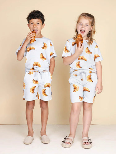 Croissants T-shirt en Shorts set Kids