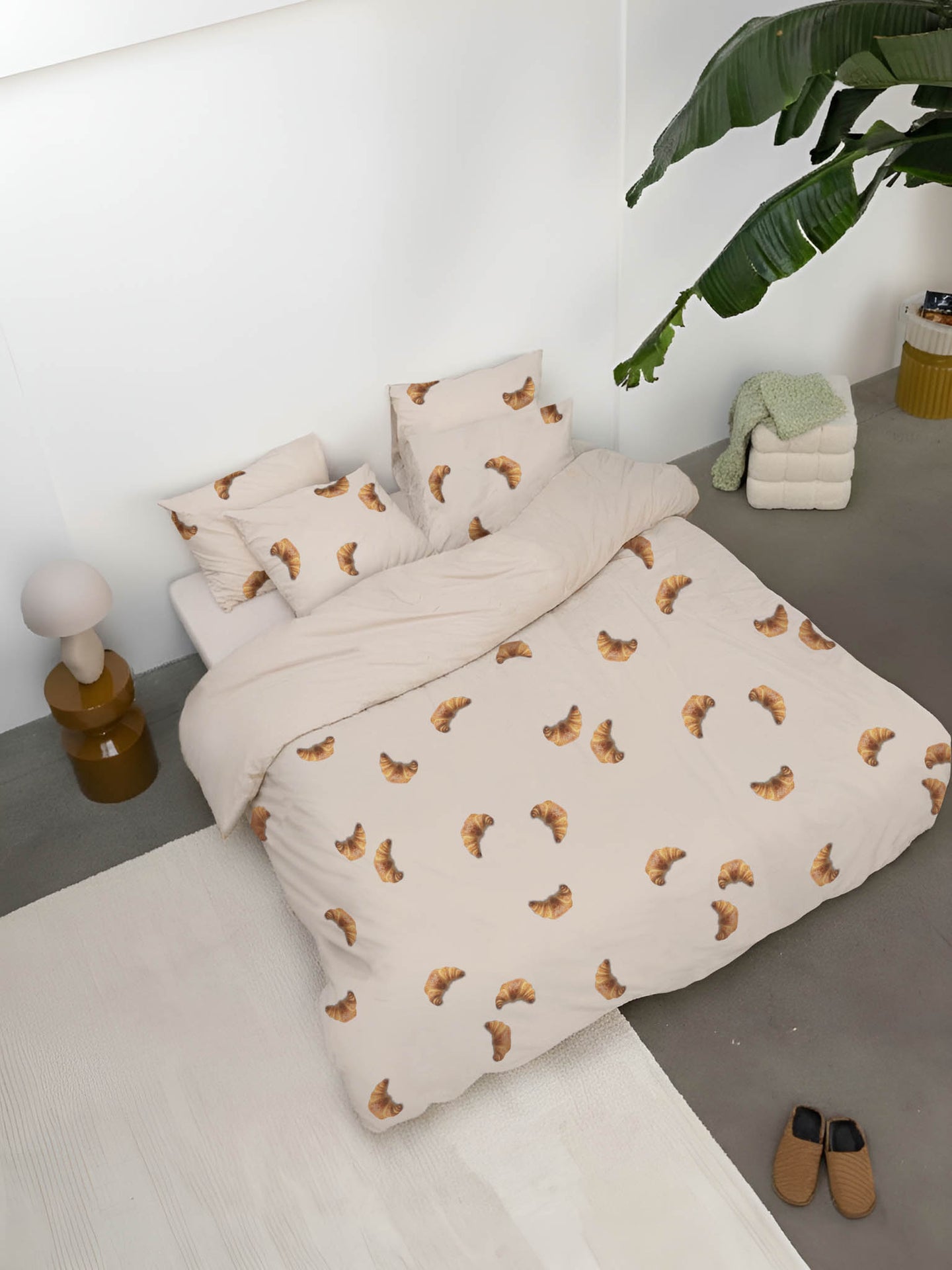 Croissants Beige dekbedovertrek - SNURK