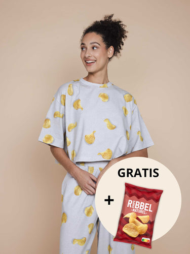 Chips Cropped T-shirt Women