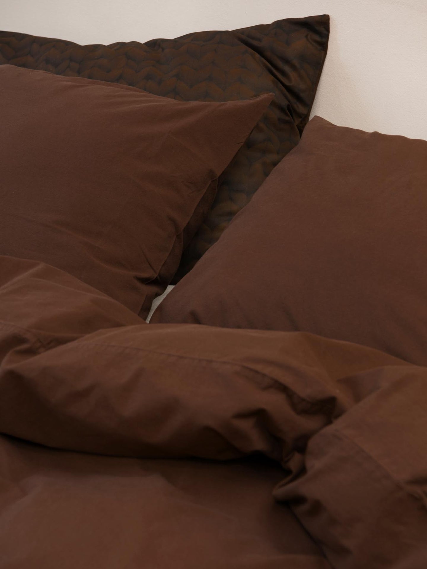 Dark Brown flanel dekbedovertrek