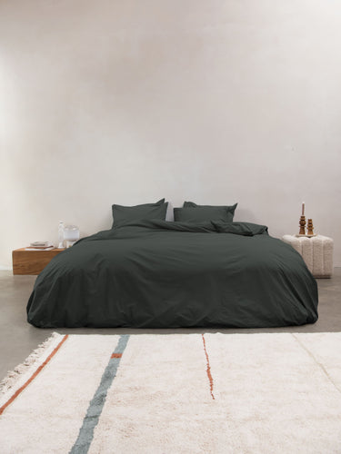 Dark Grey duvet cover set flanel