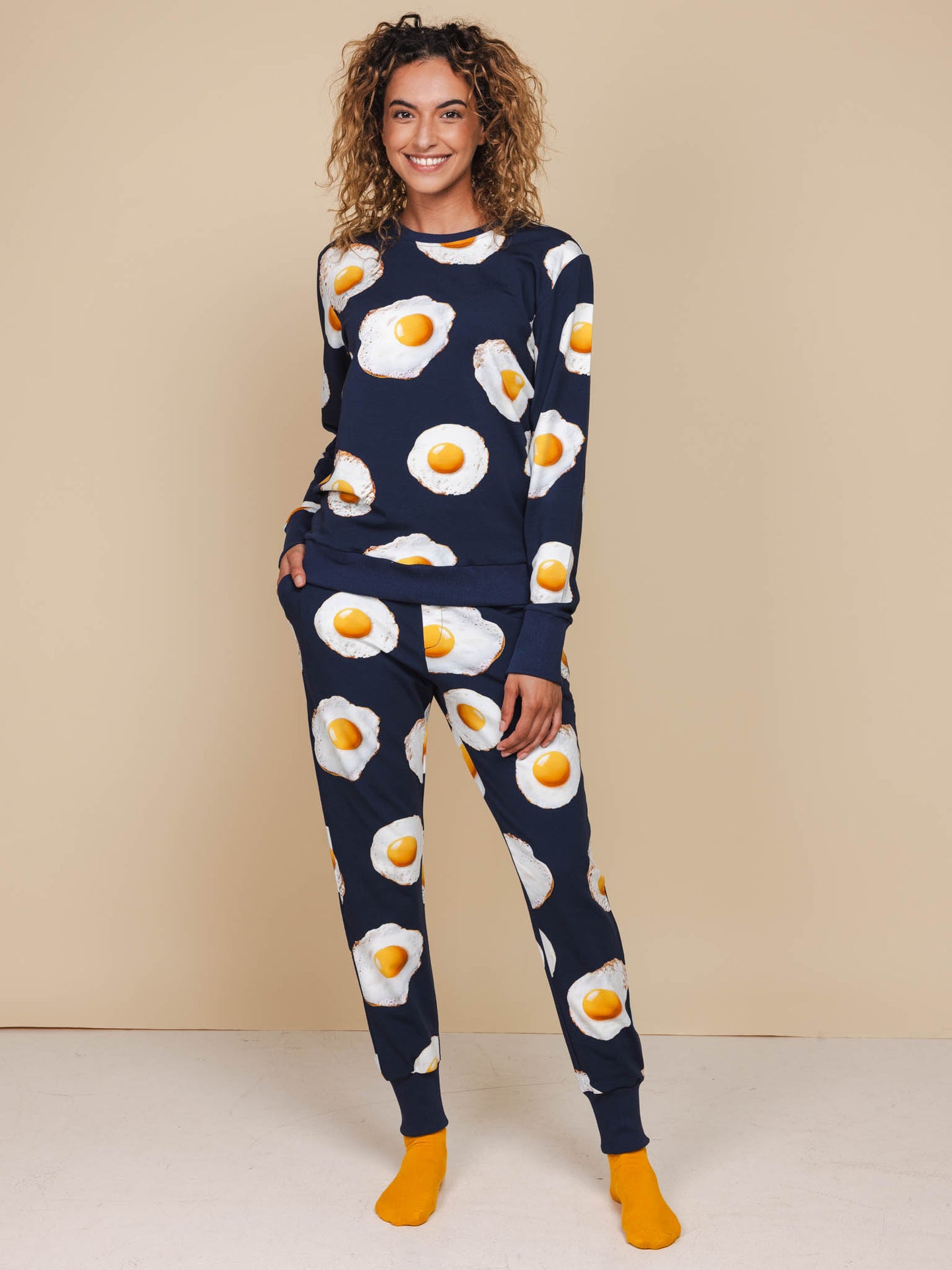 Eggs Navy Sweater Dames - SNURK