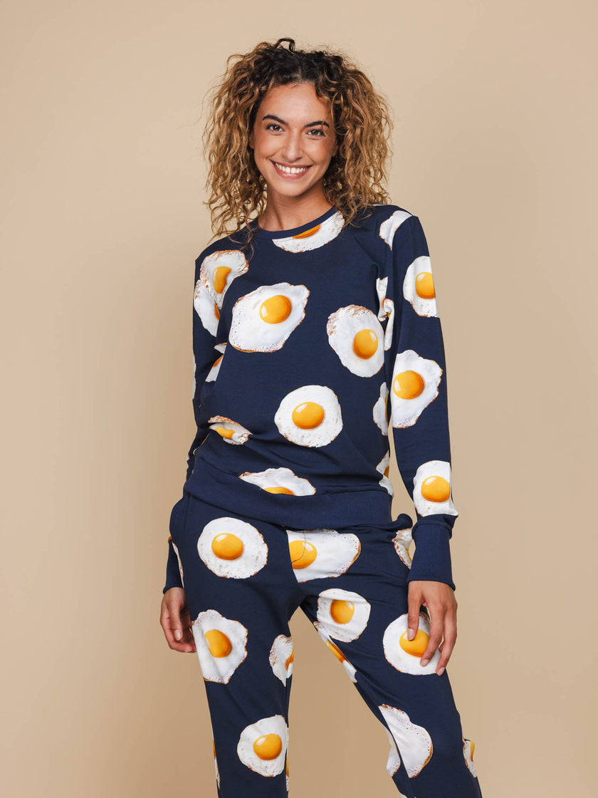 Eggs Navy Sweater Dames