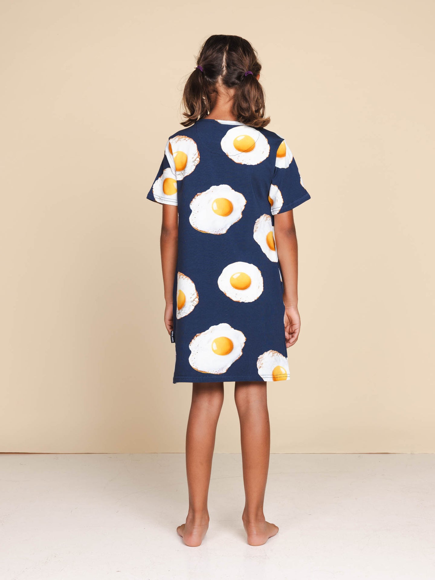 Eggs Navy T-shirt Dress Kids - SNURK