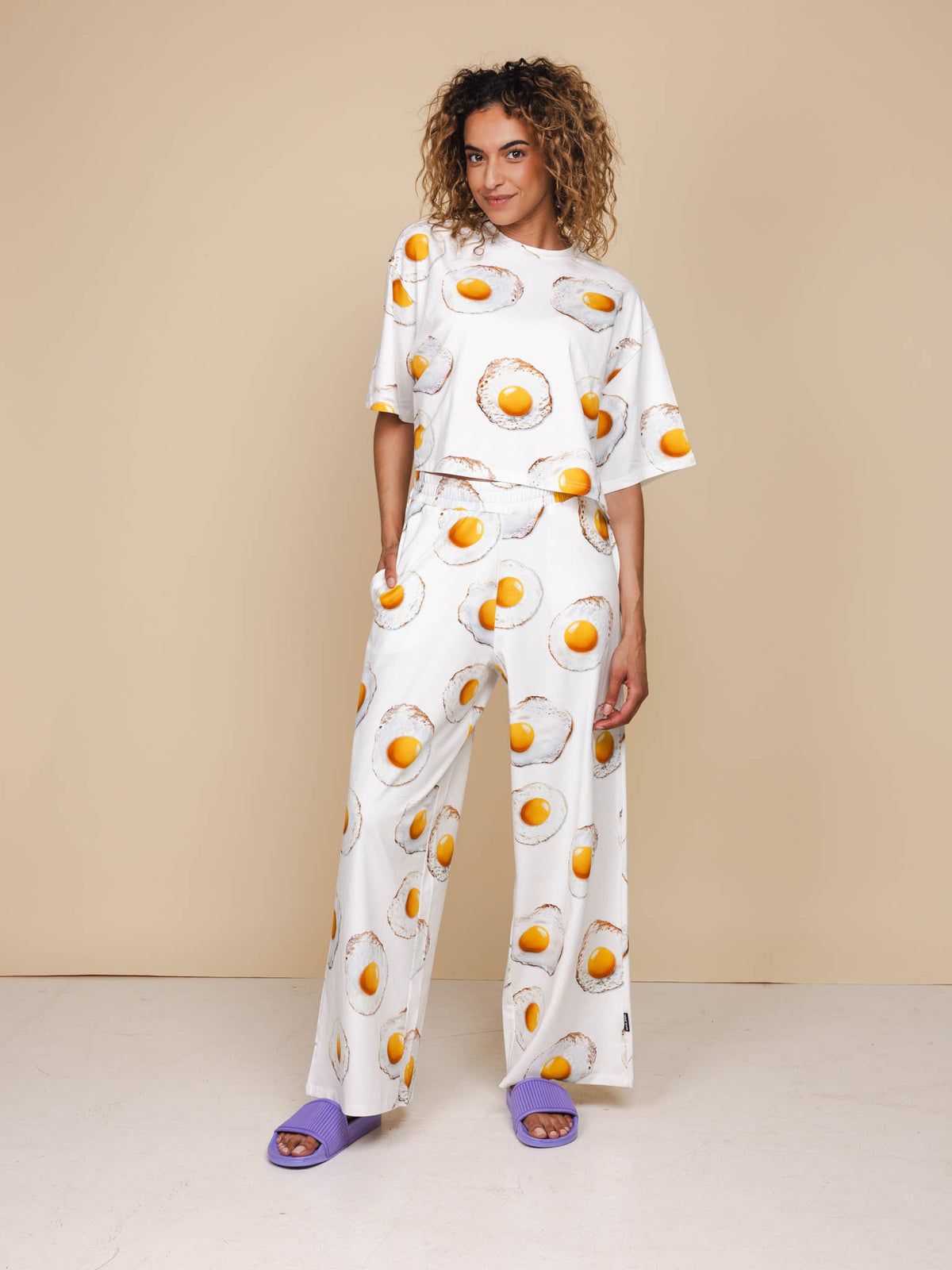 Eggs White weite Hose Damen