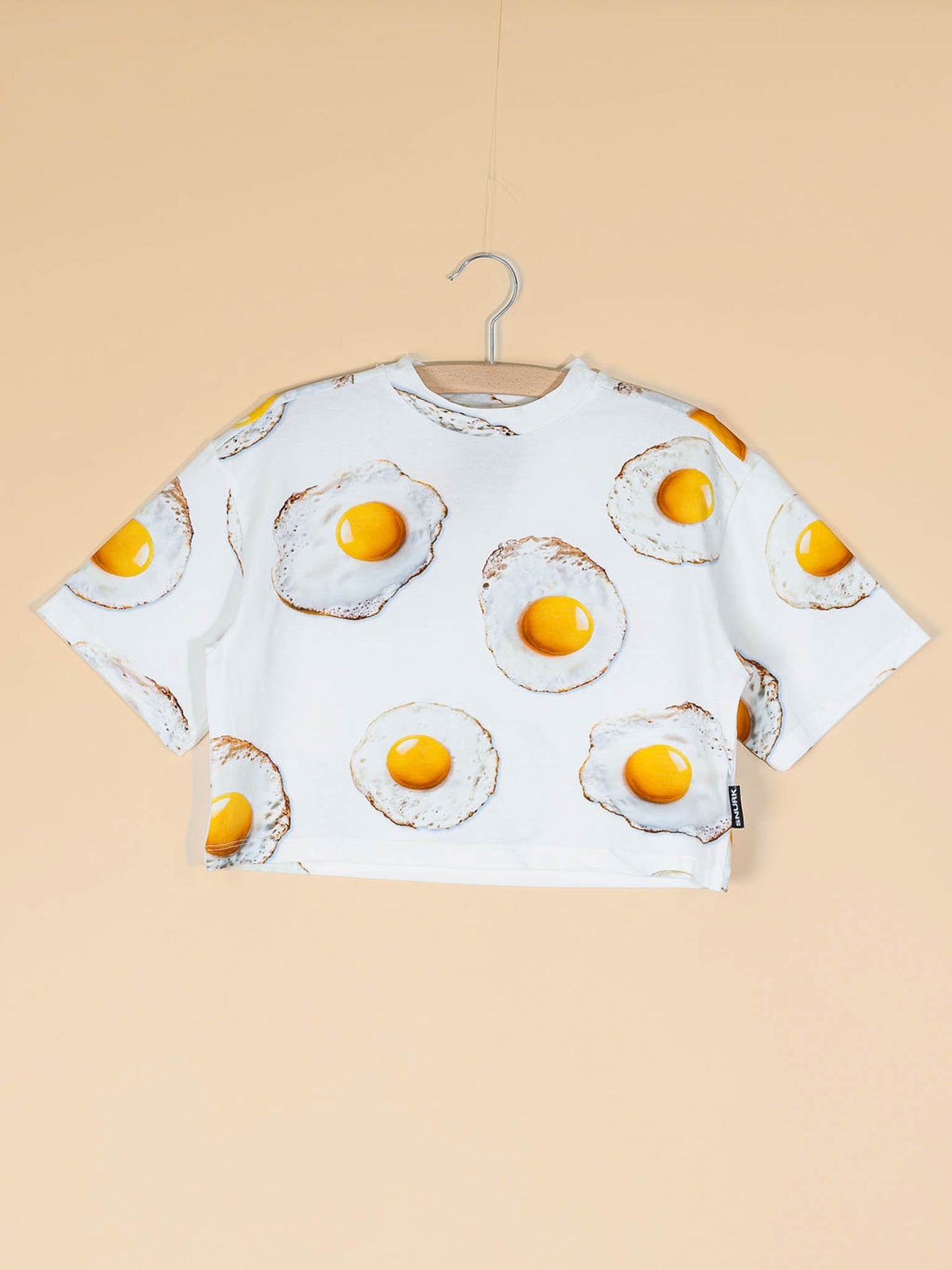 Eggs White Cropped T-Shirt Kids - SNURK